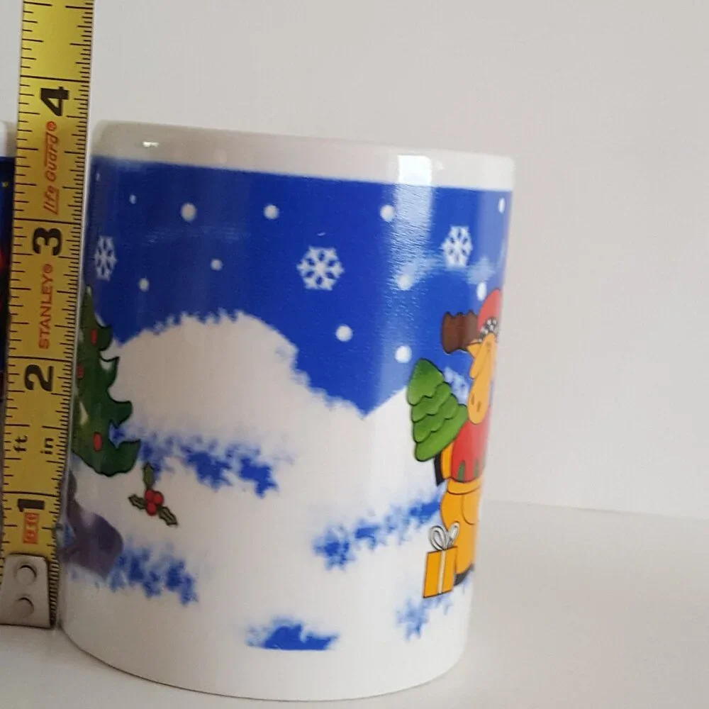 Polar Bear & Penguin on Sled Throw Blanket, Winter Mug